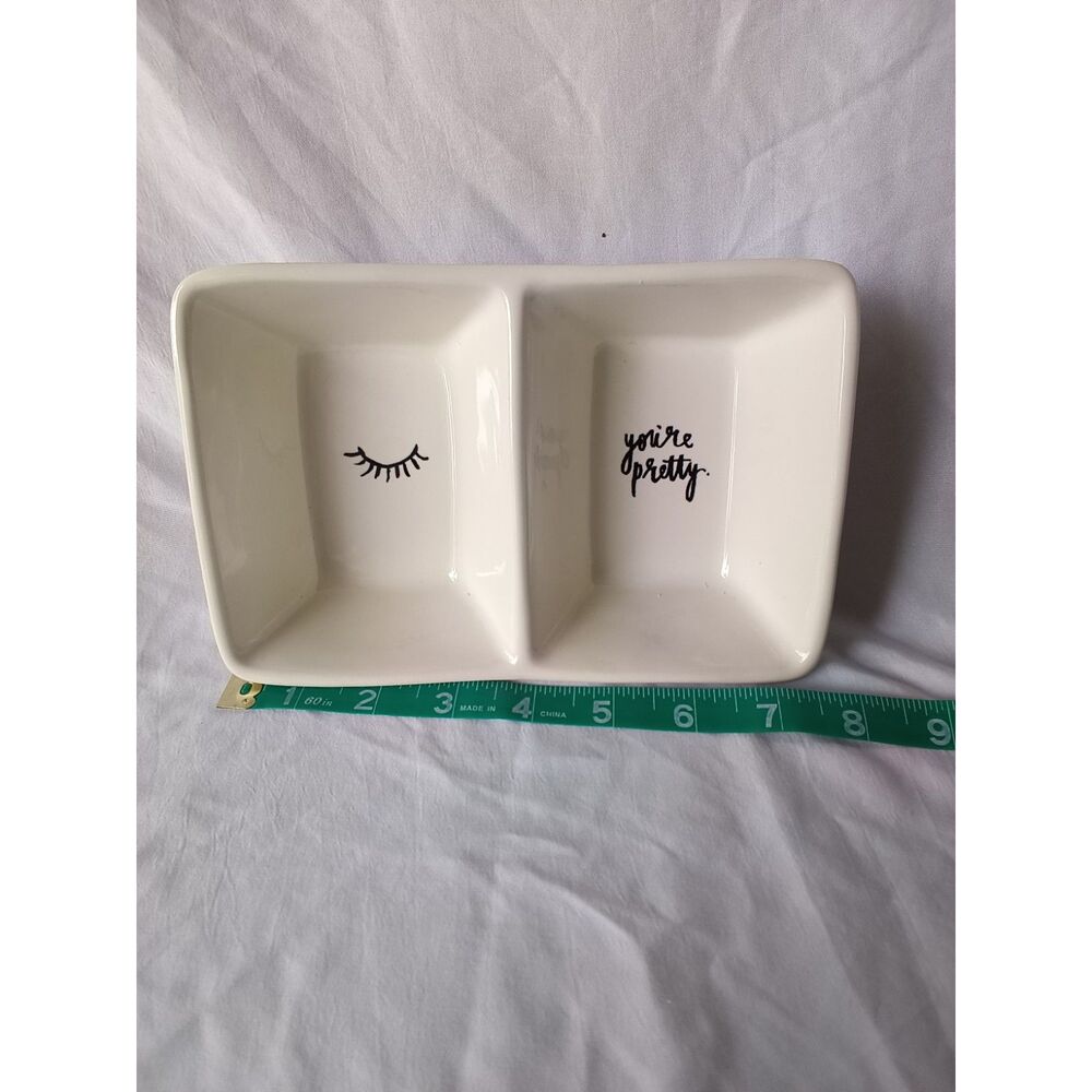 Rae Dunn You're Pretty Trinket Tray Jewelry Dish